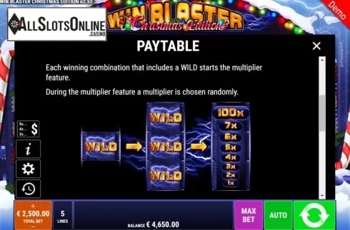 Features 2. Win Blaster Christmas Edition from Gamomat