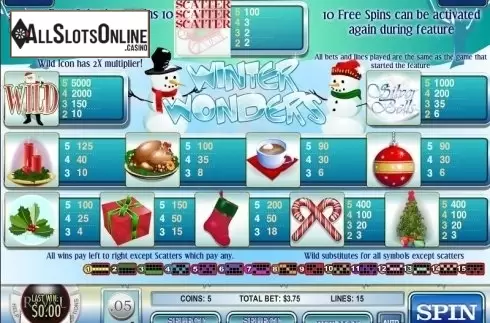 Screen2. Winter Wonders (Rival) from Rival Gaming