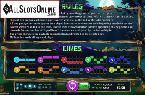 Paylines. Witch's Brew (EAgaming) from EAgaming