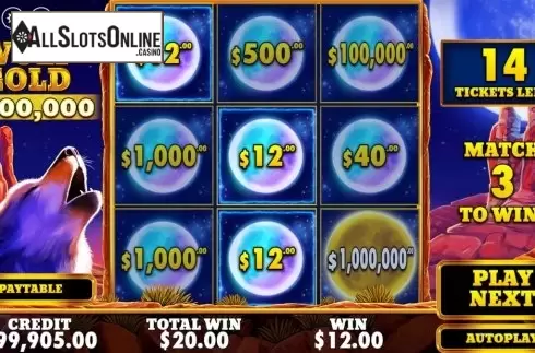 Win Screen 2. Wolf Gold Scratchcard from Pragmatic Play