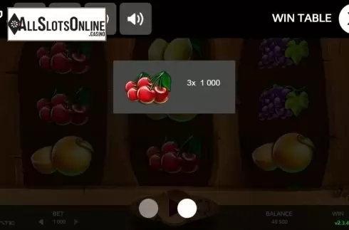 Paytable 2. Wooden Fruits (Promatic Games) from Promatic Games