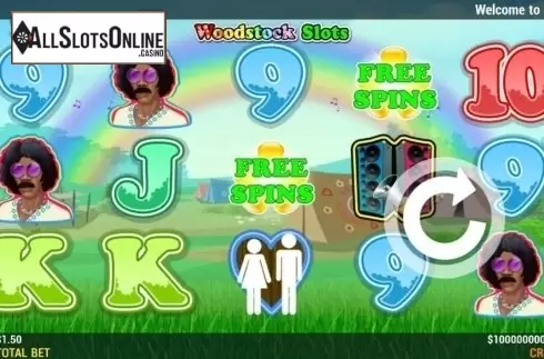 Reel Screen. Woodstock Slots from Slot Factory