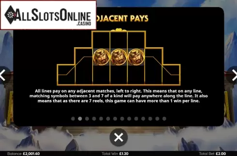 Paytable 2. Wrath of Gods from Bang Bang Games