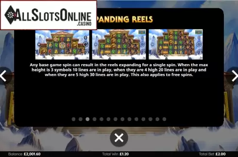 Paytable 3. Wrath of Gods from Bang Bang Games