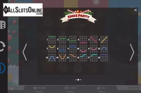 Paytable 2. Xmas Party (MrSlotty) from MrSlotty