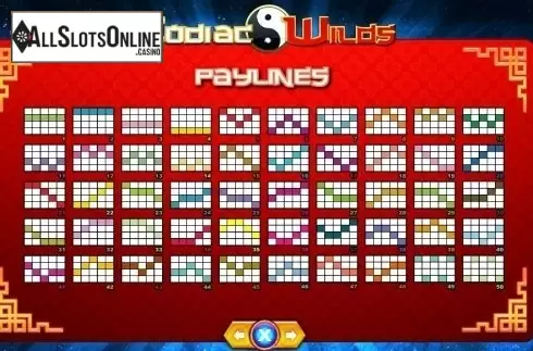 Paytable 2. Zodiac Wilds from TOP TREND GAMING