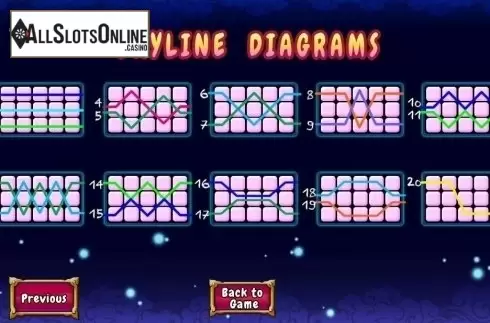 Paylines. Zombie vs Dao Zhang from Vela Gaming