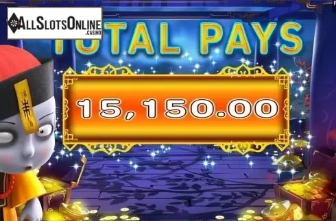 Total win screen. Zombie's Fortune from Aspect Gaming