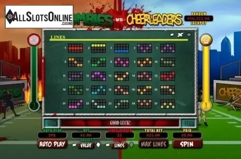 Lines. Zombies vs Cheerleaders from RTG