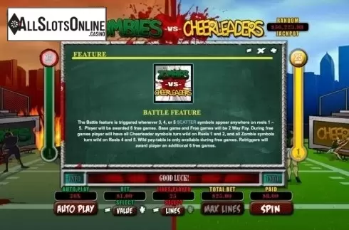 Bonus Battle. Zombies vs Cheerleaders from RTG