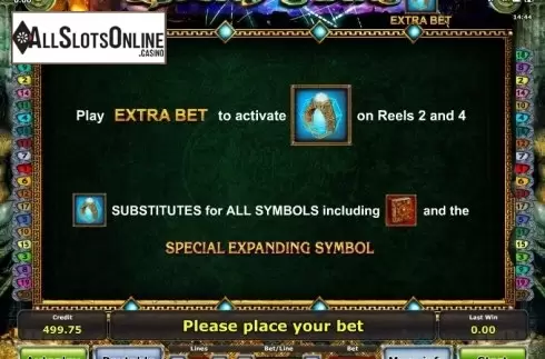 Paytable 3. Book of Stars from Greentube