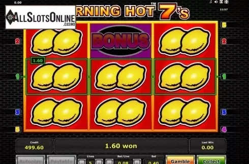 WIn. Burning Hot Sevens from Greentube