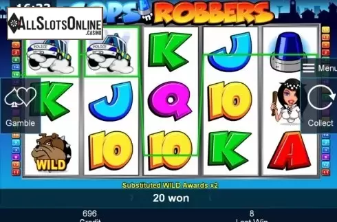 Win. Cops'n' Robbers (Green Tube) from Greentube
