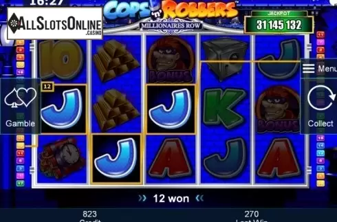 Win. Cops 'n' Robbers Millionaires Row from Greentube
