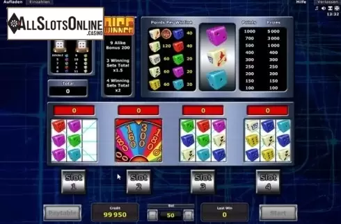 Screen 3. Dice Winner from Greentube