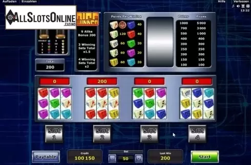 Screen 4. Dice Winner from Greentube