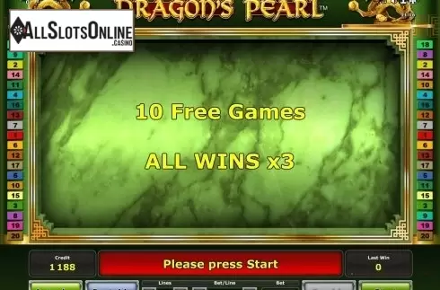 Free Spins. Dragons Pearl (Green Tube) from Greentube