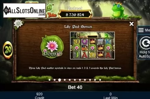Paytable 3. Frogs Fairy Tale from Greentube
