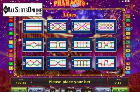 Paytable 2. Pharaoh´s Night from Greentube