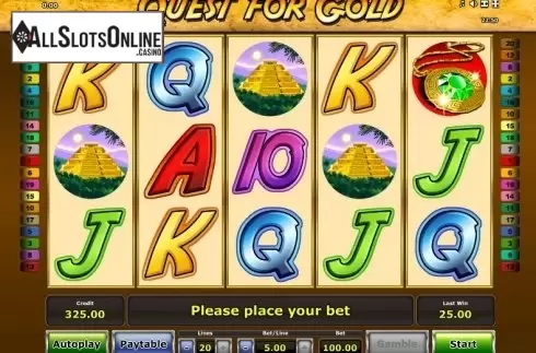 Reels. Quest for Gold from Greentube