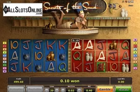 Win. Secrets of the Sand from Greentube