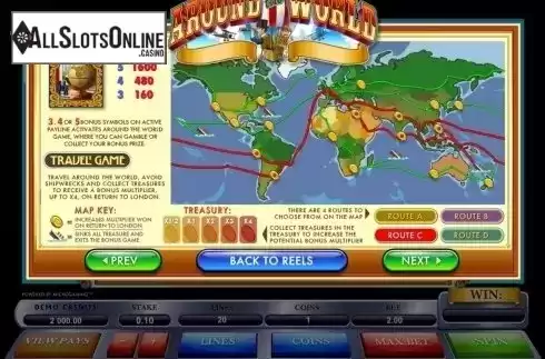Paytable 2. Around the World (Microgaming) from Microgaming