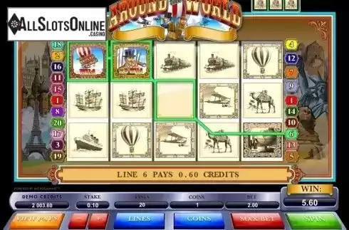 Wild win screen. Around the World (Microgaming) from Microgaming