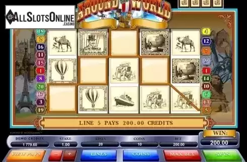 Win screen 1. Around the World (Microgaming) from Microgaming