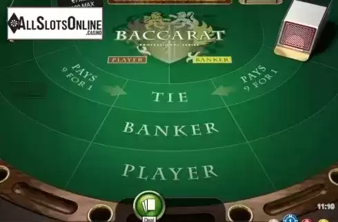 Game Screen. Baccarat Professional Series from NetEnt