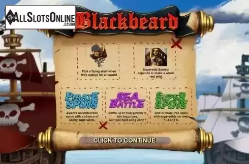 Start Screen. Blackbeard (Bulletproof Games) from Bulletproof Games