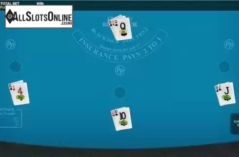 Win screen. Blackjack with Perfect Pairs from OneTouch