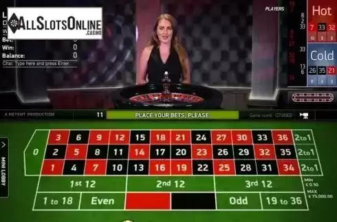 Game Screen. British Roulette Live Casino from NetEnt