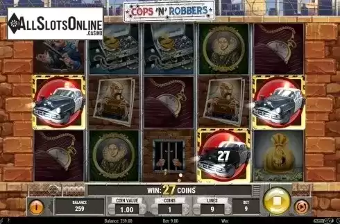 Free spins win screen. Cops 'N' Robbers 2018 (Play'n Go) from Play'n Go