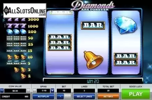 Win Screen 2. Diamonds are Forever 3 Lines from Pragmatic Play