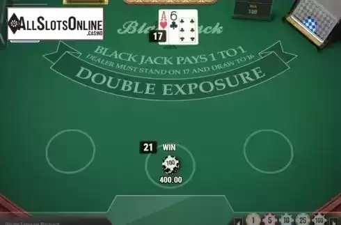 Win Screen. Double Exposure Blackjack MH (Play'n Go) from Play'n Go