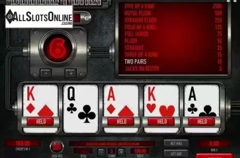 Game Screen 2. Double Poker (Tom Horn Gaming) from Tom Horn Gaming