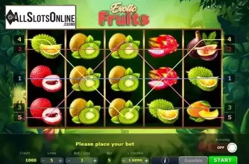 Reel Screen. Exotic Fruits (Five Men Games) from Five Men Games