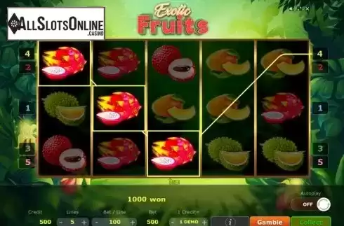 Win Screen 4. Exotic Fruits (Five Men Games) from Five Men Games