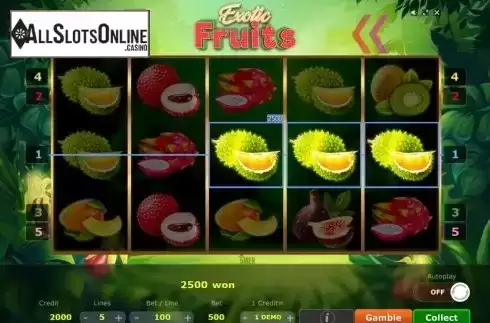 Win Screen 2. Exotic Fruits (Five Men Games) from Five Men Games