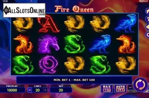 Reel Screen. Fire Queen (Amatic Industries) from Amatic Industries