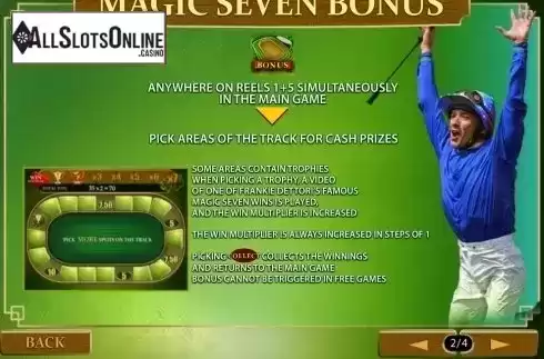 Paytable 2. Frankie Dettori's: Magic Seven from Playtech