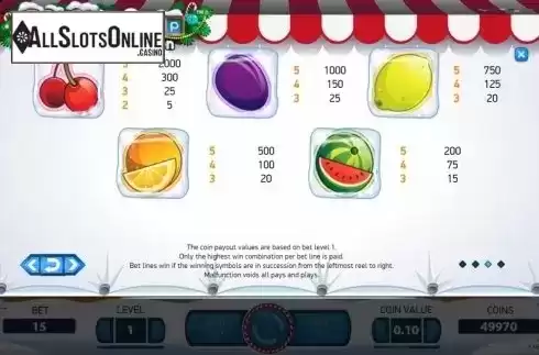 Screen6. Fruit Shop Christmas Edition from NetEnt
