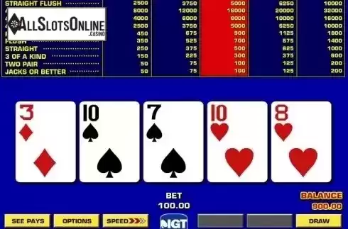 Game Screen 3. Double Bonus Poker Game King from IGT