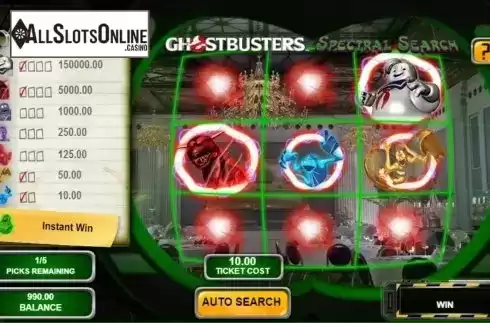 Game Screen 3. Ghostbusters Spectral Search from IGT
