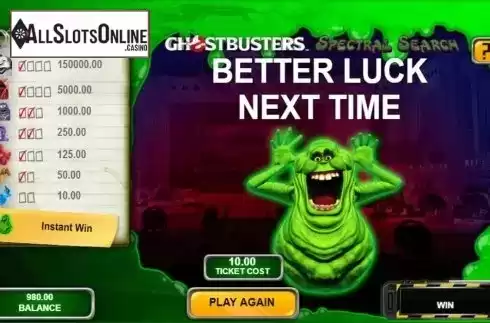Game Screen 4. Ghostbusters Spectral Search from IGT