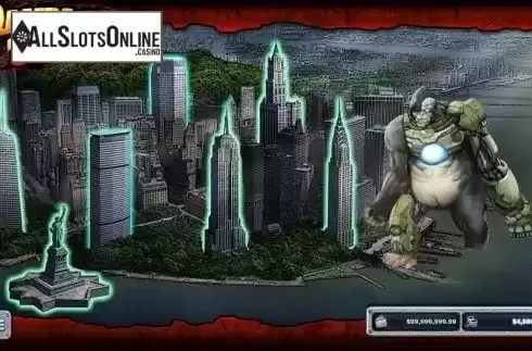 Bonus Level #3 screen. King of Kaiju: Rampage Riches from Lost World Games