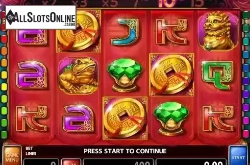 Win Screen 2. Lucky Coin and Green Diamond from Casino Technology