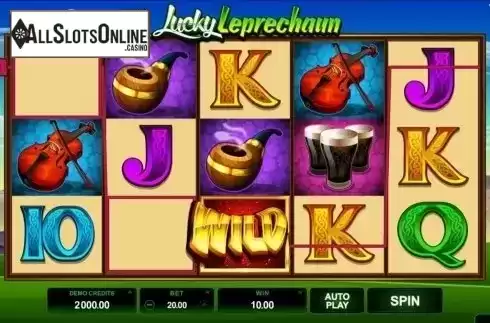 Wild Win screen. Lucky Leprechaun (Microgaming) from Microgaming