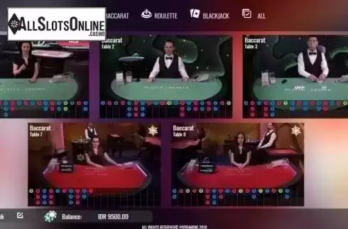 Game Screen. Lobby Live Casino (Vivogaming) from Vivo Gaming