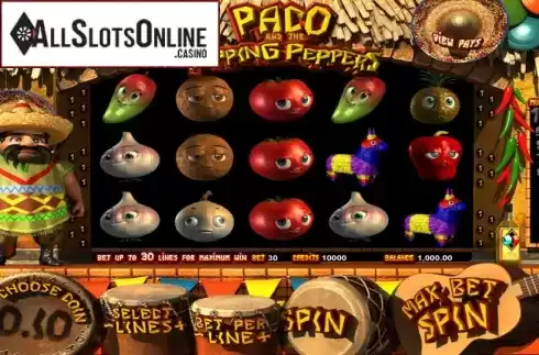 Reels. Paco and the Popping Peppers from Betsoft